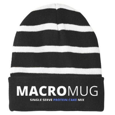 More Cake More Protein! Striped Beanie with Solid Band