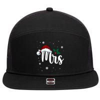 Mrs. Claus Matching Family Christmas 7 Panel Mesh Trucker Snapback Hat