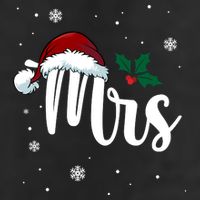 Mrs. Claus Matching Family Christmas 7 Panel Mesh Trucker Snapback Hat