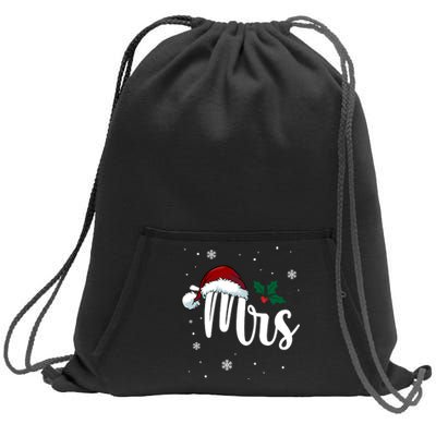 Mrs. Claus Matching Family Christmas Sweatshirt Cinch Pack Bag