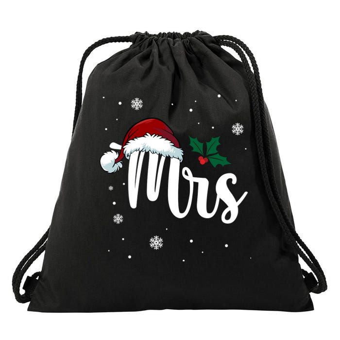 Mrs. Claus Matching Family Christmas Drawstring Bag