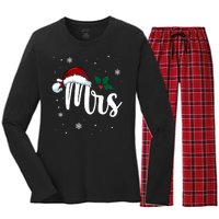 Mrs. Claus Matching Family Christmas Women's Long Sleeve Flannel Pajama Set 