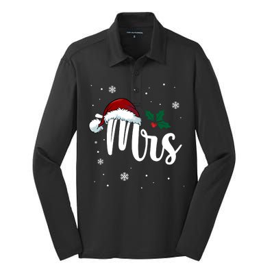 Mrs. Claus Matching Family Christmas Silk Touch Performance Long Sleeve Polo