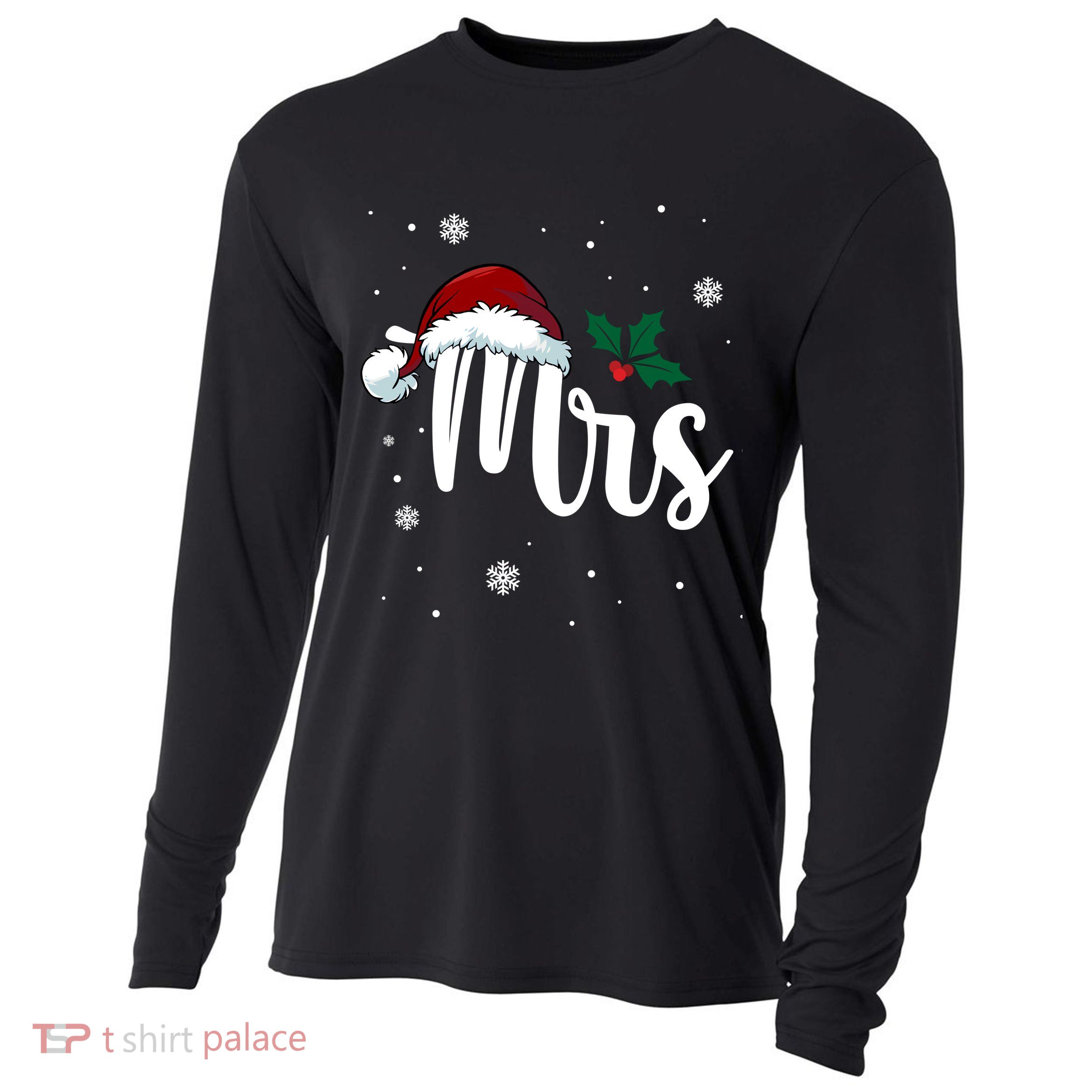 Mrs. Claus Matching Family Christmas Cooling Performance Long Sleeve Crew