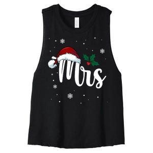 Mrs. Claus Matching Family Christmas Women's Racerback Cropped Tank