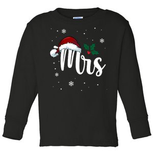 Mrs. Claus Matching Family Christmas Toddler Long Sleeve Shirt