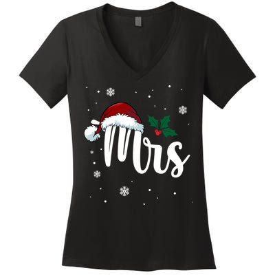 Mrs. Claus Matching Family Christmas Women's V-Neck T-Shirt