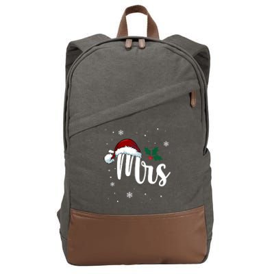 Mrs. Claus Matching Family Christmas Cotton Canvas Backpack