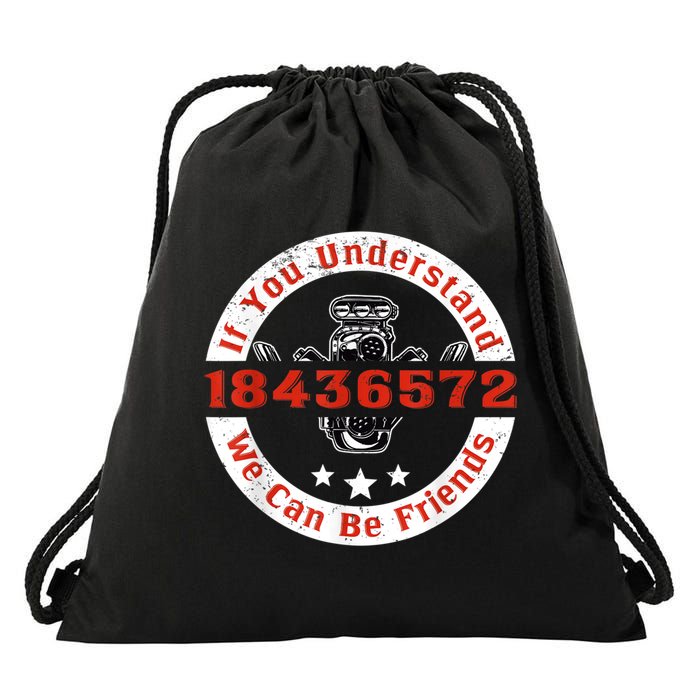 Mechanic Car Mechanic 18436572 V8 Mechanical Engineer Drawstring Bag