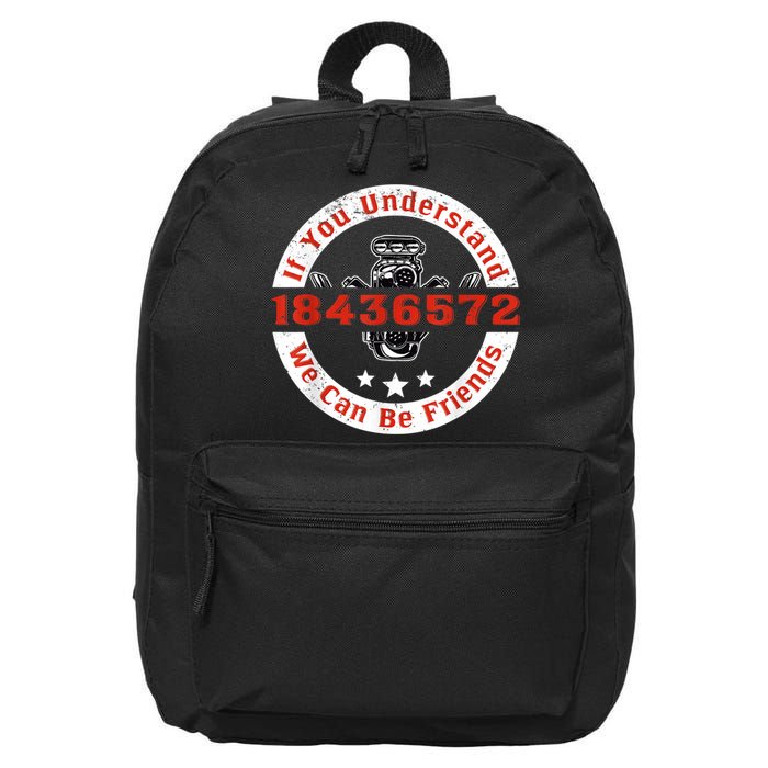 Mechanic Car Mechanic 18436572 V8 Mechanical Engineer 16 in Basic Backpack