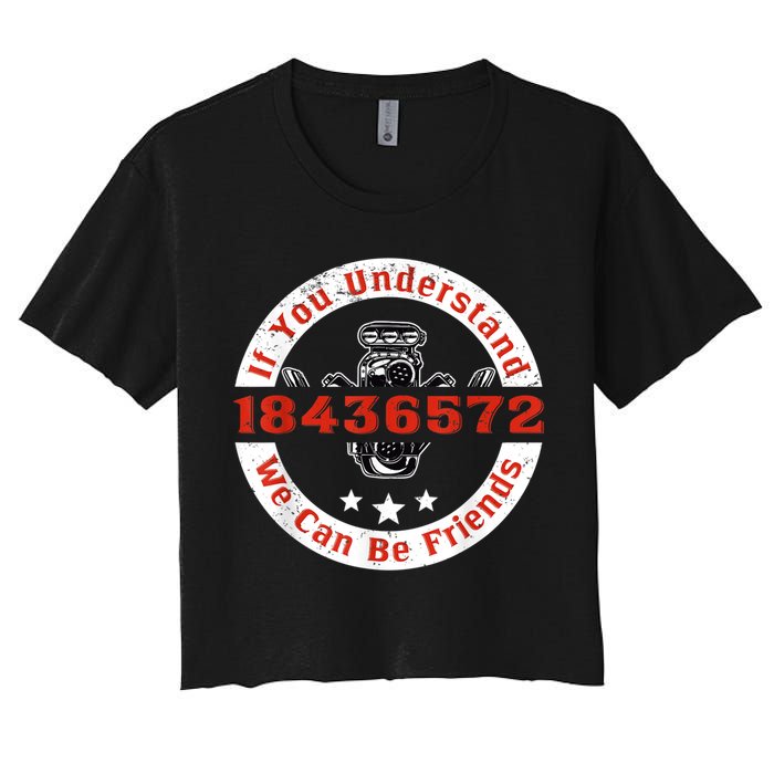 Mechanic Car Mechanic 18436572 V8 Mechanical Engineer Women's Crop Top Tee