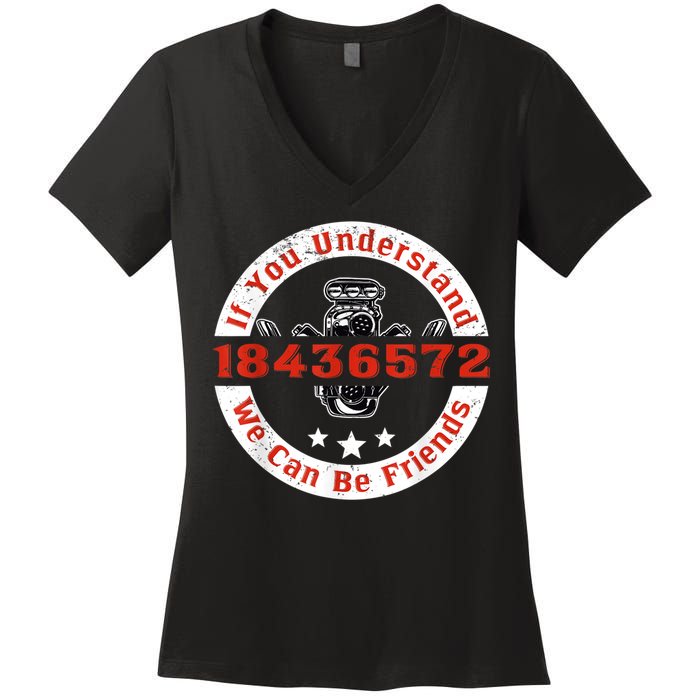 Mechanic Car Mechanic 18436572 V8 Mechanical Engineer Women's V-Neck T-Shirt