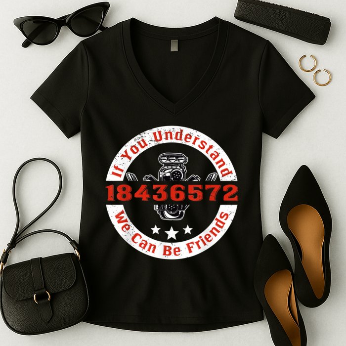 Mechanic Car Mechanic 18436572 V8 Mechanical Engineer Women's V-Neck T-Shirt