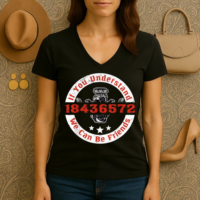 Mechanic Car Mechanic 18436572 V8 Mechanical Engineer Women's V-Neck T-Shirt