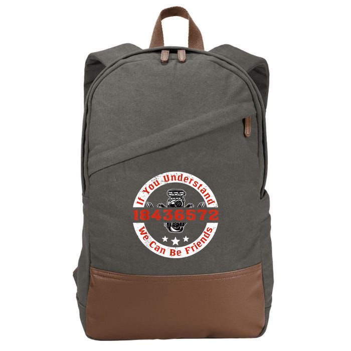 Mechanic Car Mechanic 18436572 V8 Mechanical Engineer Cotton Canvas Backpack