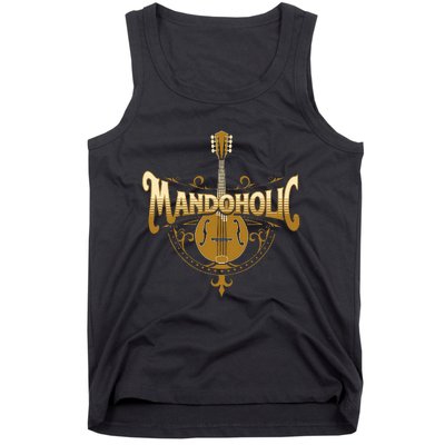 Mandaholic Country Music Mandolin Musical Player Musicians Tank Top