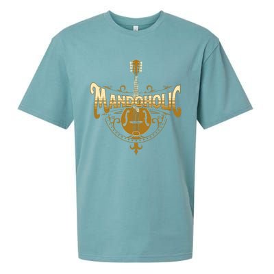 Mandaholic Country Music Mandolin Musical Player Musicians Sueded Cloud Jersey T-Shirt