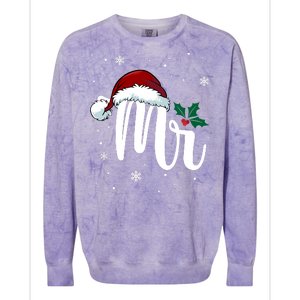 Mr. Claus Matching Family Christmas Colorblast Crewneck Sweatshirt