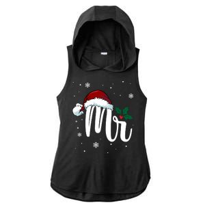 Mr. Claus Matching Family Christmas Ladies PosiCharge Tri-Blend Wicking Draft Hoodie Tank