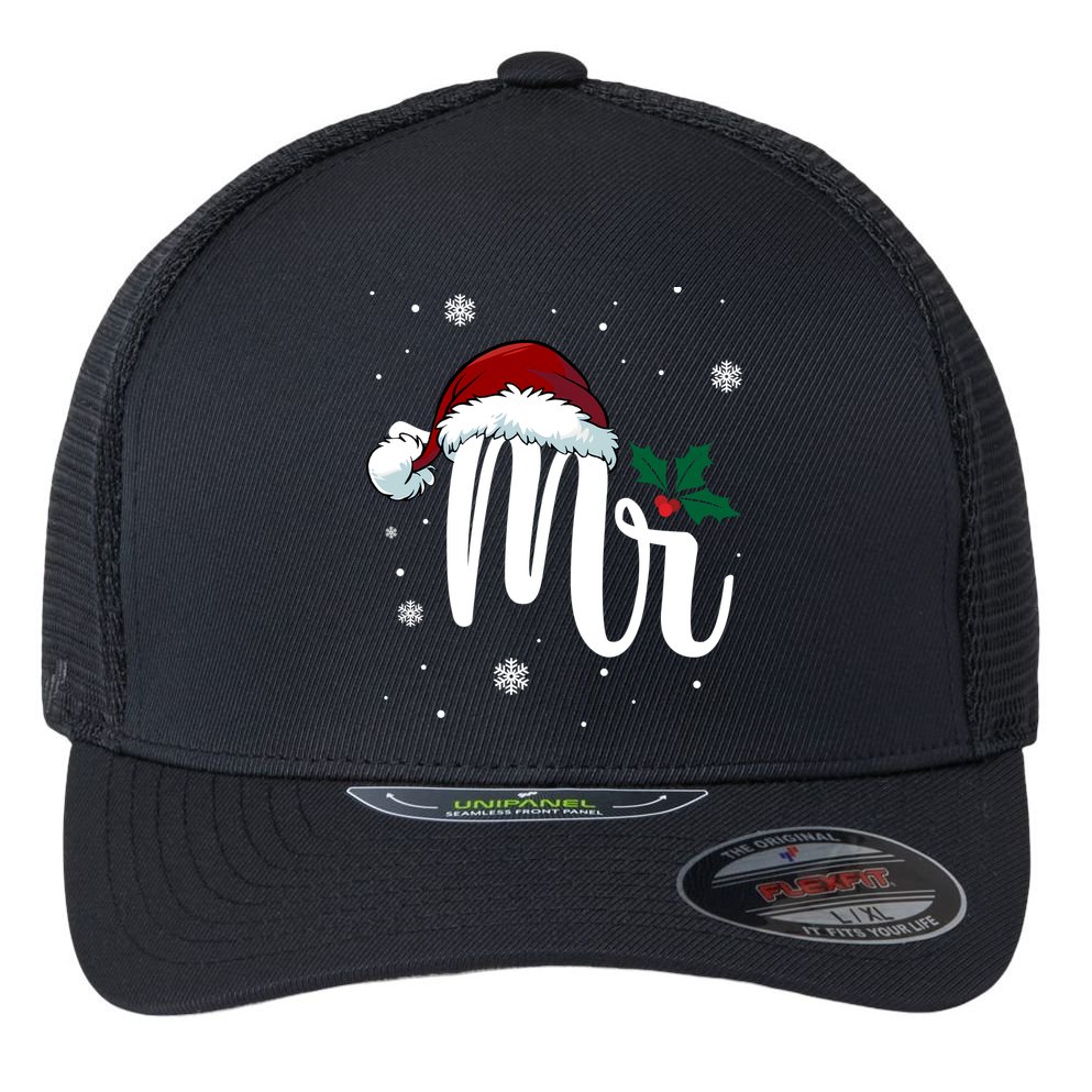 Mr. Claus Matching Family Christmas Flexfit Unipanel Trucker Cap