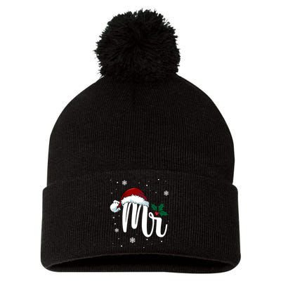 Mr. Claus Matching Family Christmas Pom Pom 12in Knit Beanie