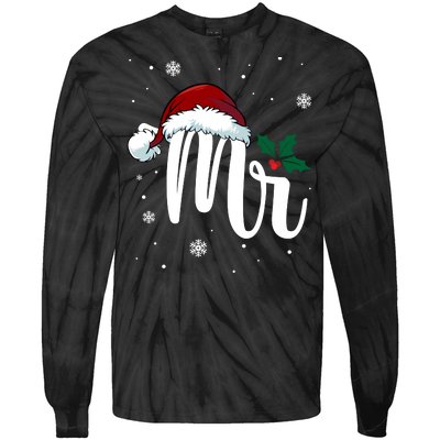 Mr. Claus Matching Family Christmas Tie-Dye Long Sleeve Shirt