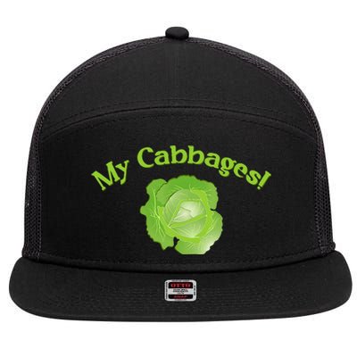 My Cabbages 7 Panel Mesh Trucker Snapback Hat