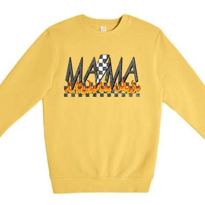 Mama Checkered Mom Rocker Mother's Day Premium Crewneck Sweatshirt