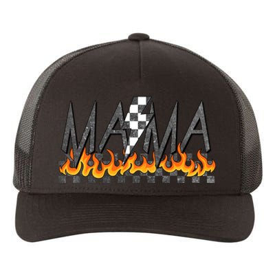 Mama Checkered Mom Rocker Mother's Day Yupoong Adult 5-Panel Trucker Hat