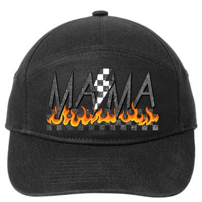 Mama Checkered Mom Rocker Mother's Day 7-Panel Snapback Hat