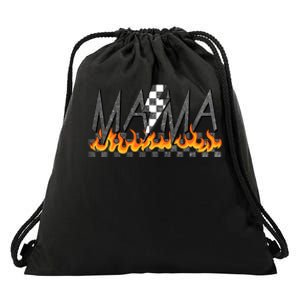 Mama Checkered Mom Rocker Mother's Day Drawstring Bag