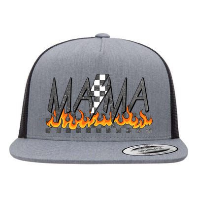 Mama Checkered Mom Rocker Mother's Day Flat Bill Trucker Hat