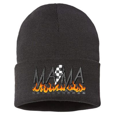 Mama Checkered Mom Rocker Mother's Day Sustainable Knit Beanie