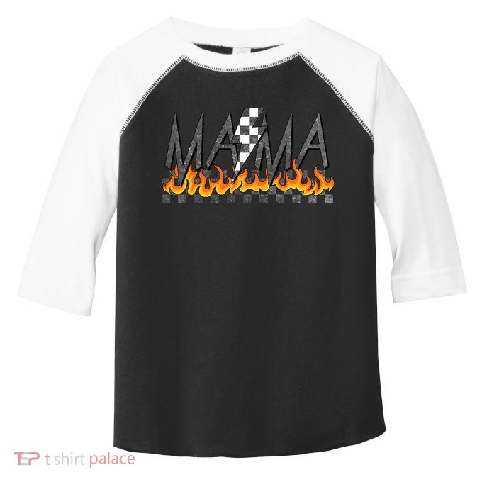 Mama Checkered Mom Rocker Mother's Day Toddler Fine Jersey T-Shirt