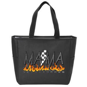 Mama Checkered Mom Rocker Mother's Day Zip Tote Bag