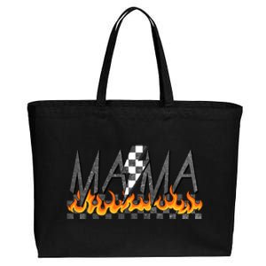 Mama Checkered Mom Rocker Mother's Day Cotton Canvas Jumbo Tote