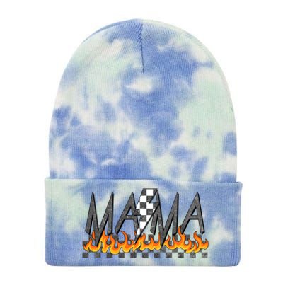 Mama Checkered Mom Rocker Mother's Day Tie Dye 12in Knit Beanie