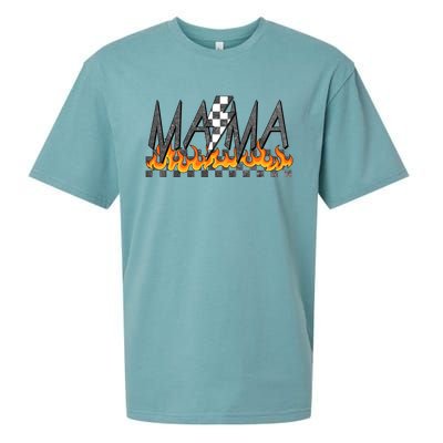 Mama Checkered Mom Rocker Mother's Day Sueded Cloud Jersey T-Shirt