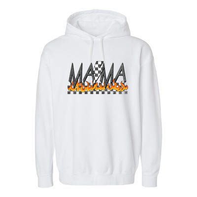 Mama Checkered Mom Rocker Mother's Day Garment-Dyed Fleece Hoodie