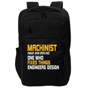 Machinist CNC Machine Tools Profession Machinery Operator Impact Tech Backpack