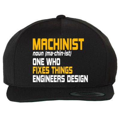 Machinist CNC Machine Tools Profession Machinery Operator Wool Snapback Cap