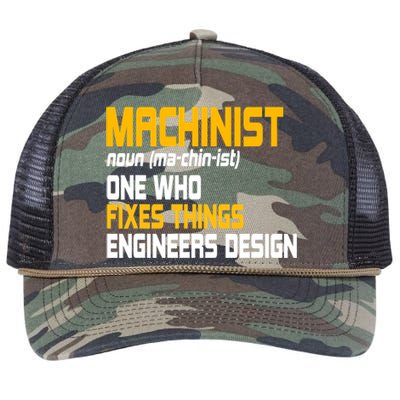 Machinist CNC Machine Tools Profession Machinery Operator Retro Rope Trucker Hat Cap