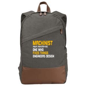 Machinist CNC Machine Tools Profession Machinery Operator Cotton Canvas Backpack