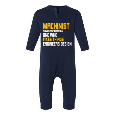 Machinist CNC Machine Tools Profession Machinery Operator Infant Fleece One Piece