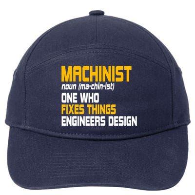 Machinist CNC Machine Tools Profession Machinery Operator 7-Panel Snapback Hat