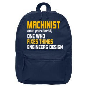 Machinist CNC Machine Tools Profession Machinery Operator 16 in Basic Backpack