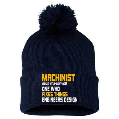 Machinist CNC Machine Tools Profession Machinery Operator Pom Pom 12in Knit Beanie