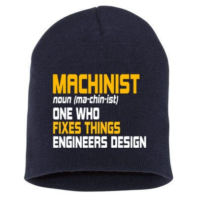 Machinist CNC Machine Tools Profession Machinery Operator Short Acrylic Beanie