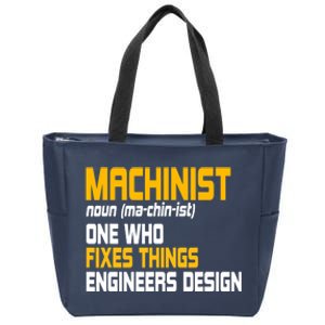 Machinist CNC Machine Tools Profession Machinery Operator Zip Tote Bag