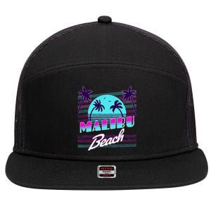 Malibu California 7 Panel Mesh Trucker Snapback Hat